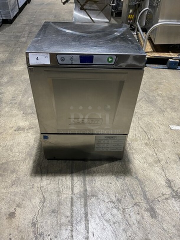 FAB! New Body Style! Hobart Commercial Under The Counter Dishwasher! With Dish Rack! All Stainless Steel! Model LXEH Serial 231157001! 120/208/240V 1Phase!
 - Image 1 of 7