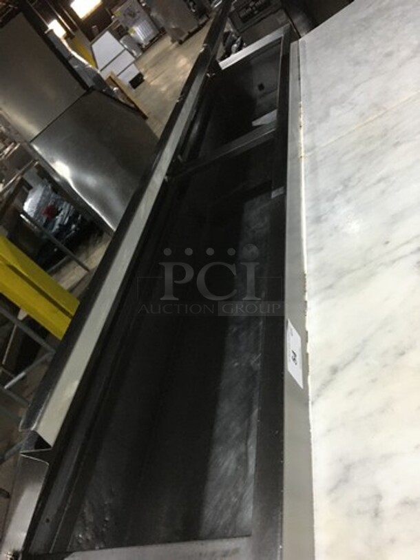 Delfield Commercial Refrigerated Marble Top Pizza Prep Table! With 3 Door Underneath Storage Space! All Stainless Steel! Model 1861PTBM Serial 112642903M! On Casters! - Image 8 of 12