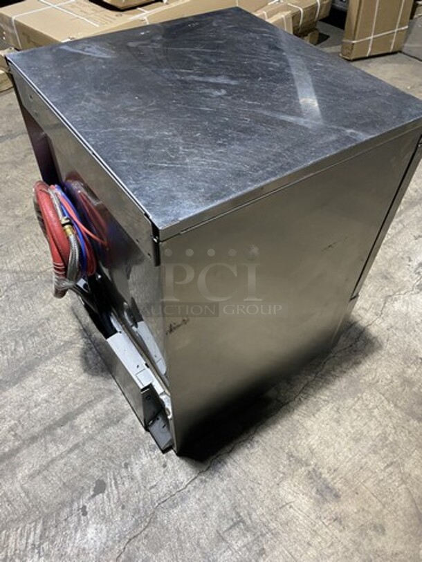 FAB! New Body Style! Hobart Commercial Under The Counter Dishwasher! With Dish Rack! All Stainless Steel! Model LXEH Serial 231157001! 120/208/240V 1Phase!
 - Image 7 of 7