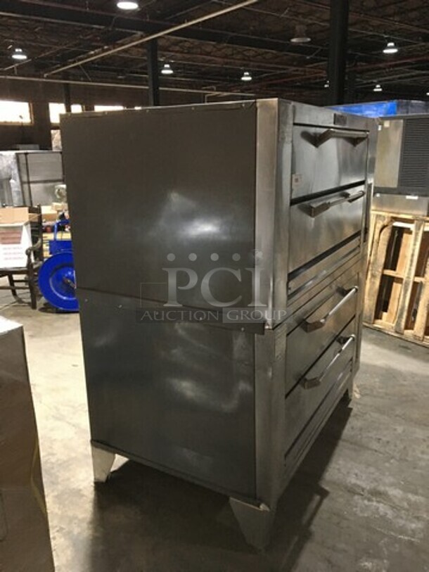 Amazing! Vulcan Double Stacked Natural Gas Powered Baking/Roasting Oven! With 4 Doors! Model 7016A1T Serial 3G-1002821! On Legs! 2 X Your Bid Makes One Unit! - Image 2 of 8