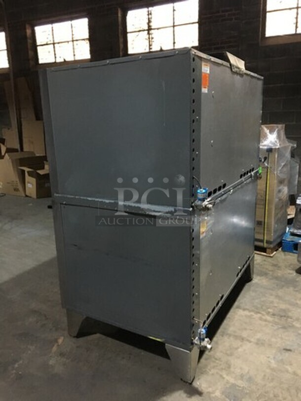 Amazing! Vulcan Double Stacked Natural Gas Powered Baking/Roasting Oven! With 4 Doors! Model 7016A1T Serial 3G-1002821! On Legs! 2 X Your Bid Makes One Unit! - Image 3 of 8