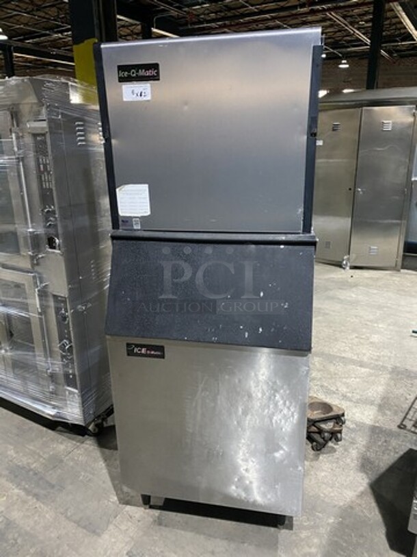 Ice-O-Matic Commercial Ice Making Machine! On Ice Bin! All Stainless Steel! Model ICE1006HW5 Serial 15061280013097! 208/230V! On Legs! 2 X Your Bid! Makes One Unit!