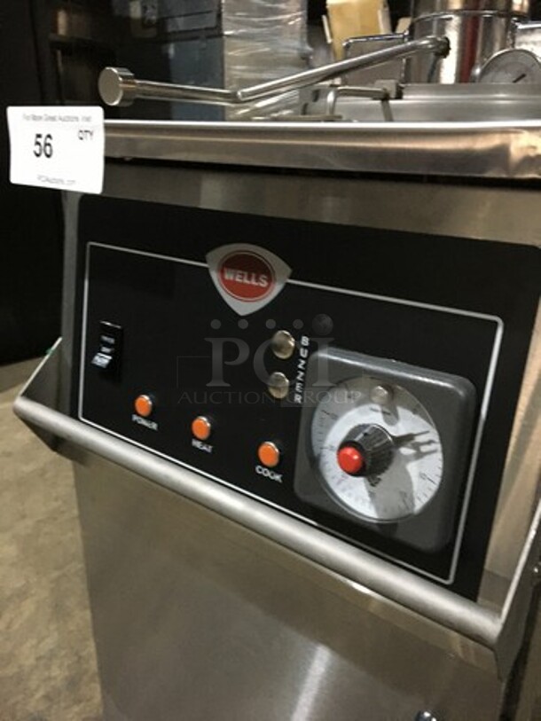 Wells Commercial Electric Powered Pressure Fryer! All Stainless Steel! Model WFPE30F Serial FPE300911A0001! 380/415V! On Legs! - Image 7 of 11