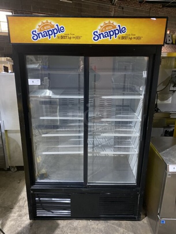 Habco Commercial 2 Door Reach In Refrigerator Merchandiser! With Poly Coated Racks! Model ESM42 Serial 42024497! 115V 1Phase!