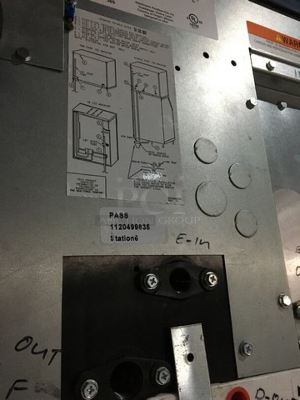 Manitowoc Commercial Ice Making Machine! With Ice Bin/Ice Dispenser! All Stainless Steel! Model ID0303W161 Serial 1120499835! 115V 1Phase! Ice Bin Model SPA310 610188490! 115V 1Phase! On Legs! 2 X Your Bid! Makes One Unit! - Image 8 of 10