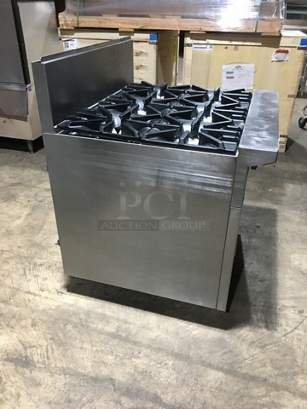 American Range Commercial Natural Gas Powered 6 Burner Stove! With Underneath Storage Space! All Stainless Steel! On Casters! - Image 4 of 8