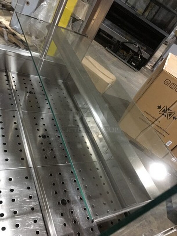 RPI Commercial Refrigerated Cold Pan! With Serving Shelf! All Stainless Steel! With Cutting Board! Model VICD327RSLSC Serial 12085244! 115V 1Phase! On Legs!
 - Image 6 of 10