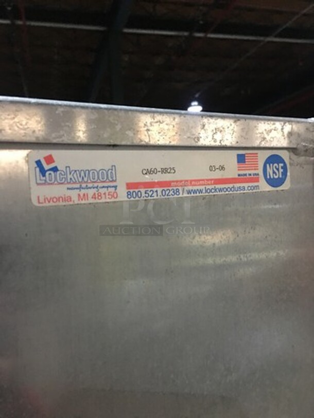 Lockwood Commercial Enclosed Pan Rack! Model CA60RR25! On Legs!
 - Image 5 of 7