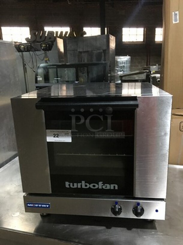 Moffat Turbofan Countertop Convection Oven! All Stainless Steel! With View Through Door! Model E23M3 Serial 1780932! 208V! On Legs!