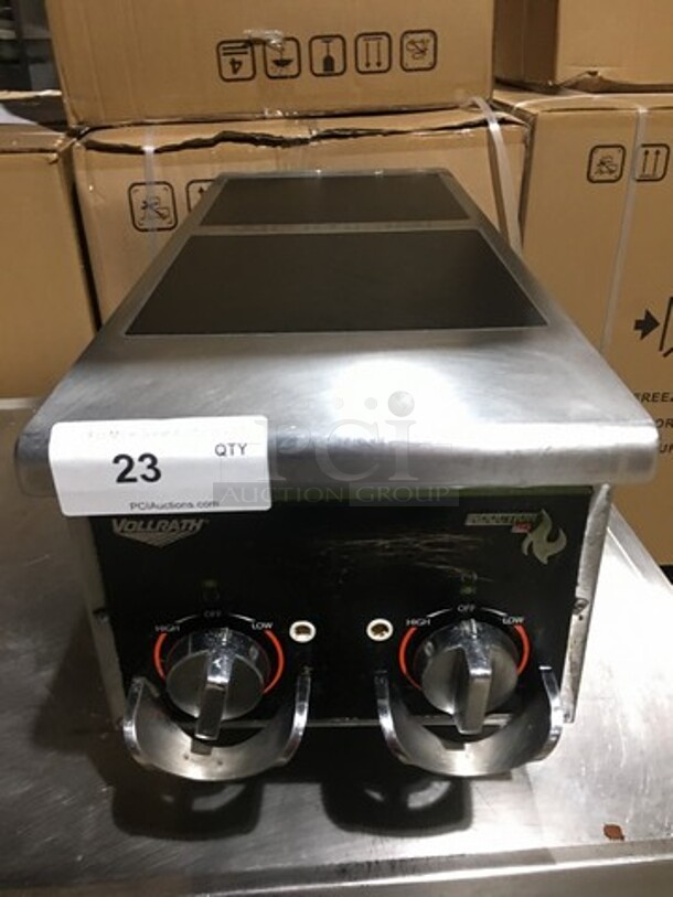 Vollrath Commercial Electric Powered Double Induction Range! All Stainless Steel! Model 912HIMC Serial C25700554481005! 208/240V! On Legs!
