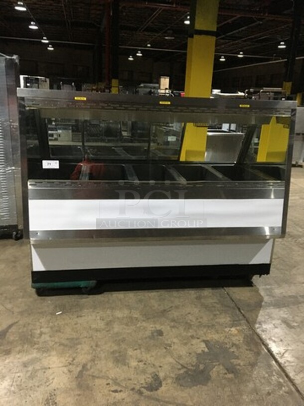 Federal Industries Commercial 5 Well Steam Table! Each Well Controlled Individually! With Lowering Prep/Serve Line! With Commercial Cutting Board! With Sliding Rear Doors! Model 6DH Serial 855913! 110/220V 1Phase!