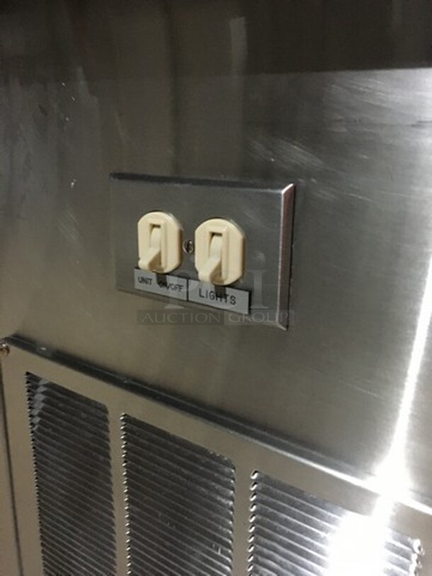Delfield Refrigerated All Stainless Steel Refrigerated Cold Pan Salad Bar Island Merchandiser! With Sneeze Guard! Model KCSC50NU Serial 59213213M! 115V 1 Phase! On Commercial Casters! - Image 8 of 10