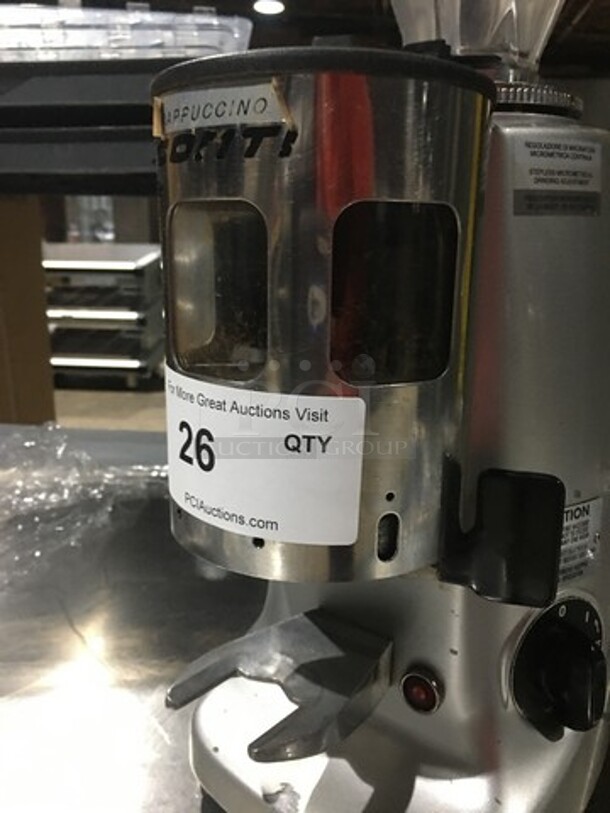 Mazzer Metal Commercial Countertop Espresso Bean Grinder! Model Super Jolly Aut Serial 051889! 120V 1Phase! - Image 5 of 9