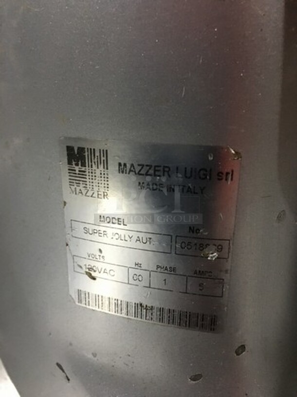 Mazzer Metal Commercial Countertop Espresso Bean Grinder! Model Super Jolly Aut Serial 051889! 120V 1Phase! - Image 7 of 9