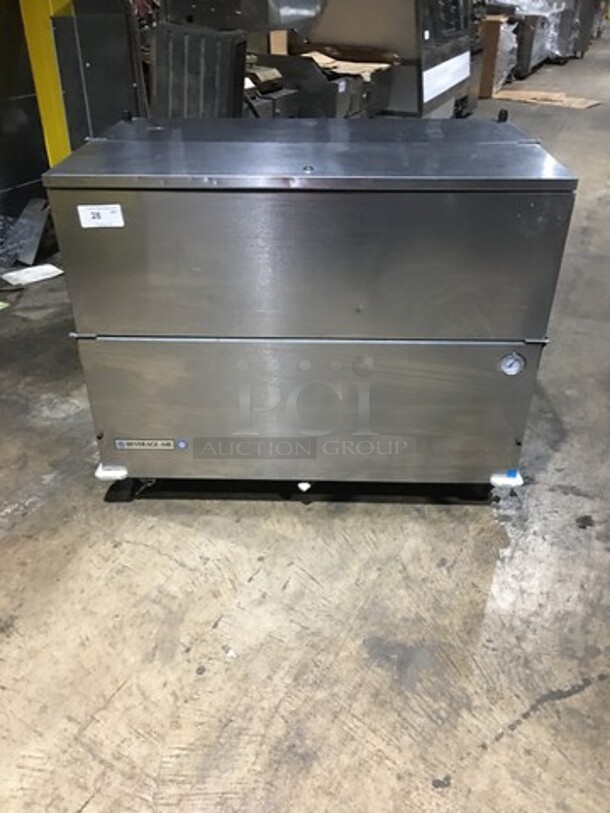 Beverage Air Commercial 1 Sided Milk Cooler! All Stainless Steel! Model SM49NS105 Serial 11102230! 115V 1Phase! On Commercial Casters!
