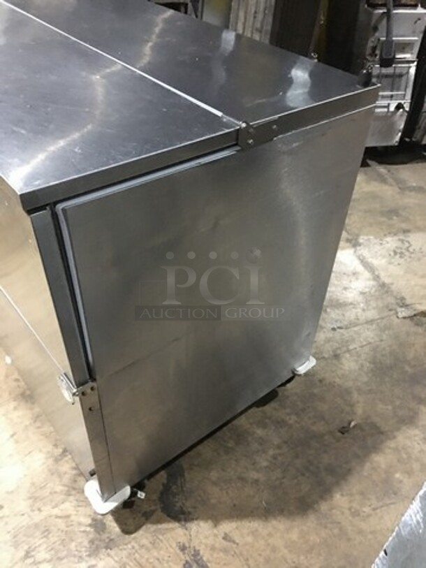 Beverage Air Commercial 1 Sided Milk Cooler! All Stainless Steel! Model SM49NS105 Serial 11102230! 115V 1Phase! On Commercial Casters!
 - Image 2 of 8