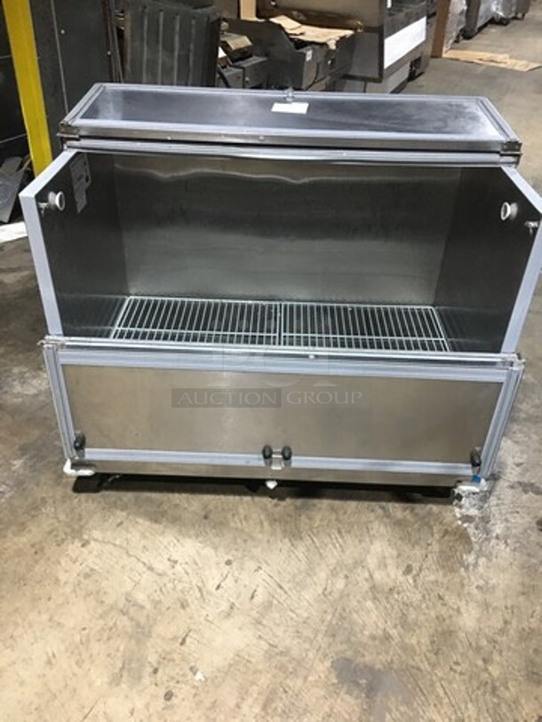 Beverage Air Commercial 1 Sided Milk Cooler! All Stainless Steel! Model SM49NS105 Serial 11102230! 115V 1Phase! On Commercial Casters!
 - Image 5 of 8