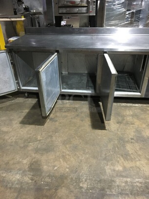 Beverage Air Commercial 3 Door Lowboy/Worktop Cooler! With Backsplash! Model WDR93 Serial 2111110! 115V 1Phase! On Casters! - Image 5 of 12