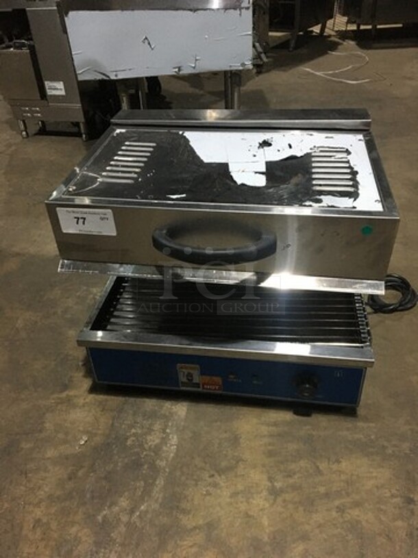 LIKE NEW! All Stainless Steel Commercial Countertop Cheese Melter/Food Warmer Dump Station! 1 Phase!