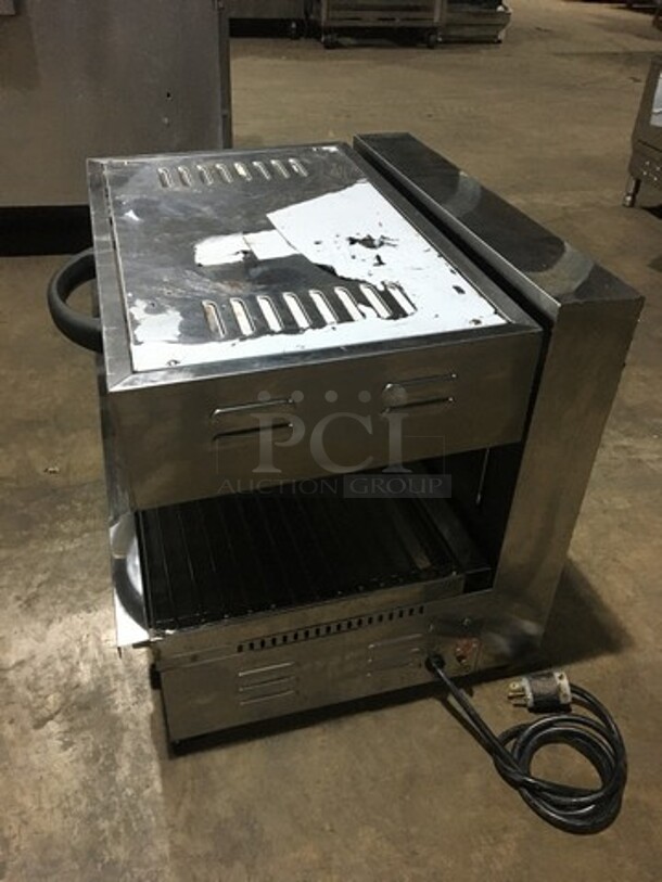 LIKE NEW! All Stainless Steel Commercial Countertop Cheese Melter/Food Warmer Dump Station! 1 Phase! - Image 2 of 8