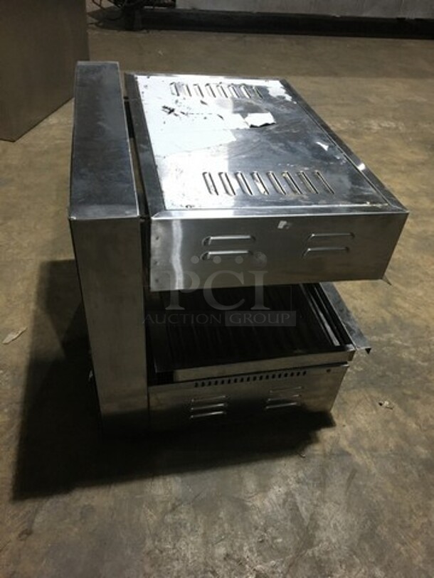 LIKE NEW! All Stainless Steel Commercial Countertop Cheese Melter/Food Warmer Dump Station! 1 Phase! - Image 3 of 8