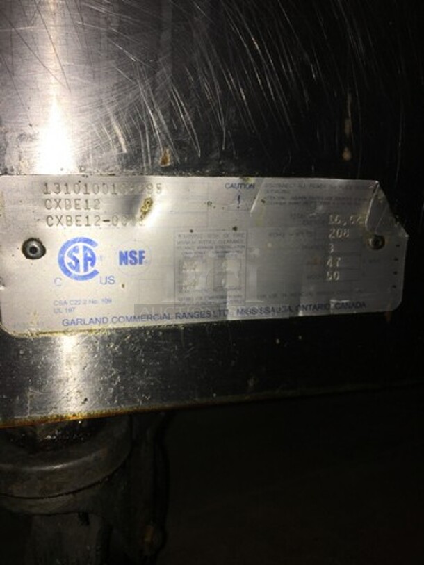 Garland Commercial Electric Powered Dual Side Clamshell Broiler! All Stainless Steel! Model CXBE12 Serial 1310100102395! 208V 3Phase! On Casters! - Image 7 of 10