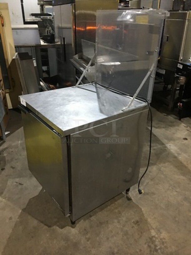 Beverage Air Commercial Single Door Lowboy/Worktop Freezer! All Stainless Steel! With Detachable Poly Backsplash! Model WTF27A! 115V 1Phase! On Legs! - Image 2 of 9