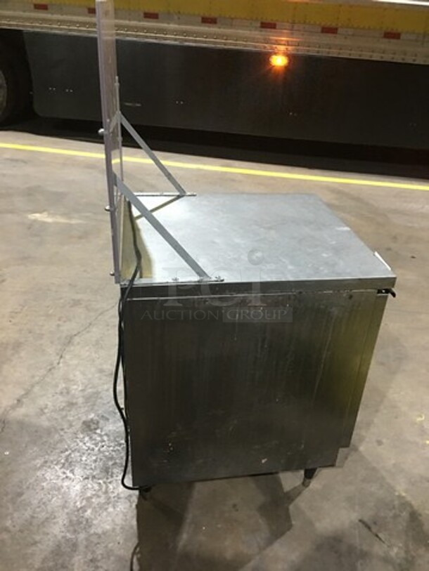 Beverage Air Commercial Single Door Lowboy/Worktop Freezer! All Stainless Steel! With Detachable Poly Backsplash! Model WTF27A! 115V 1Phase! On Legs! - Image 3 of 9