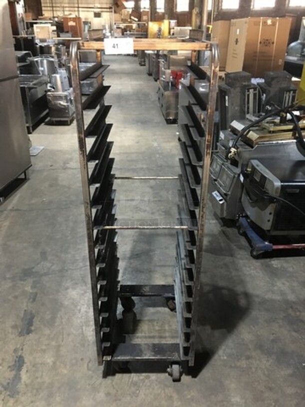 Baxter Rotating Metal Pan Transport Rack! Holds Full Size Trays! On Casters!