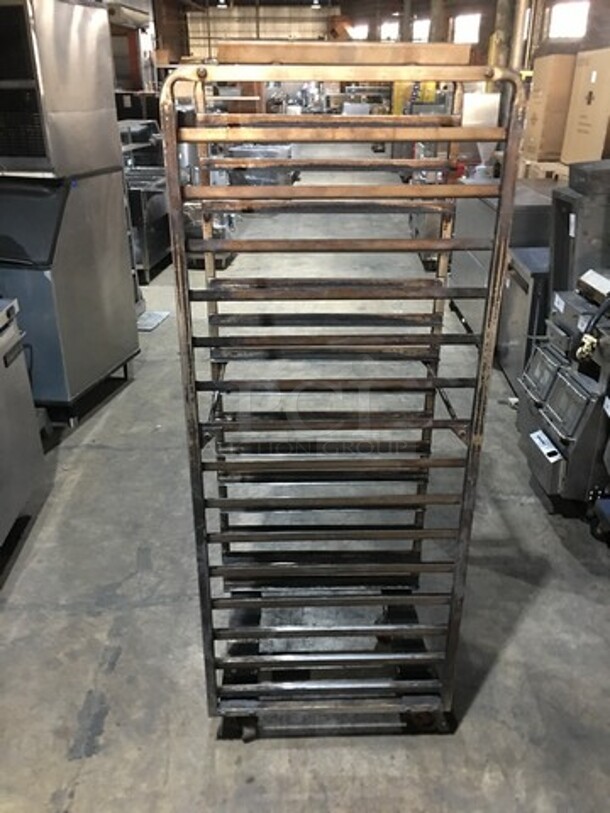 Baxter Rotating Metal Pan Transport Rack! Holds Full Size Trays! On Casters! - Image 2 of 4