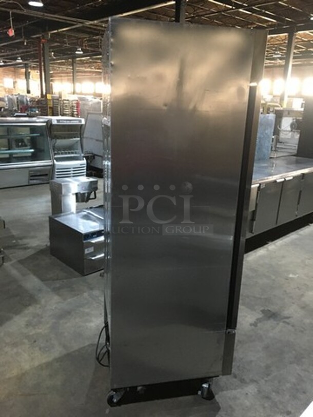 True One Door Stainless Steel Reach In Freezer! With Poly Coated Racks! Model T23F Serial 7782399! 115V 1 Phase! On Commercial Casters! - Image 3 of 10