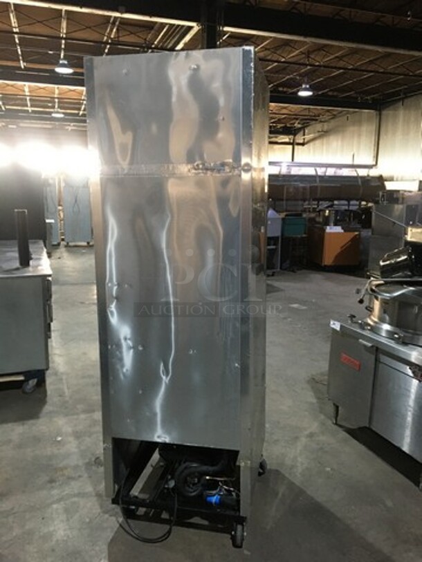 True One Door Stainless Steel Reach In Freezer! With Poly Coated Racks! Model T23F Serial 7782399! 115V 1 Phase! On Commercial Casters! - Image 4 of 10
