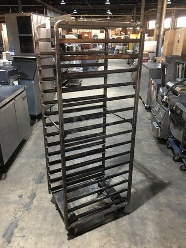 Baxter Rotating Metal Pan Transport Rack! Holds Full Size Trays! On Casters! - Image 2 of 4