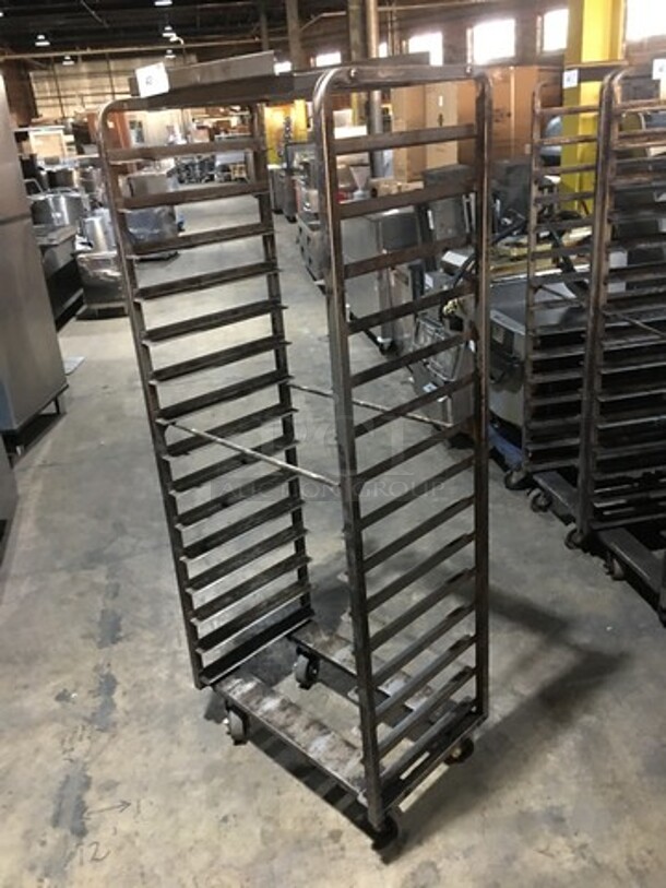Baxter Rotating Metal Pan Transport Rack! Holds Full Size Trays! On Casters! - Image 2 of 4