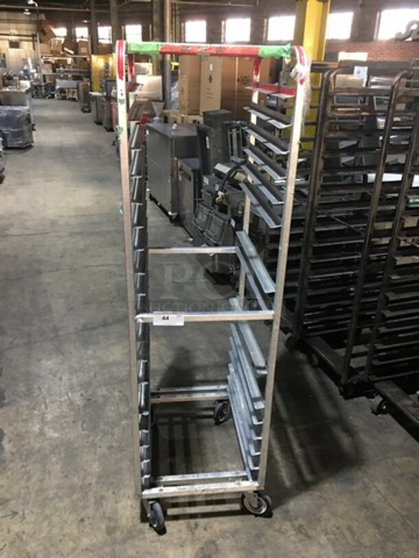 Metal Welded Pan Transport Rack! Holds Full Size Trays! On Casters!
