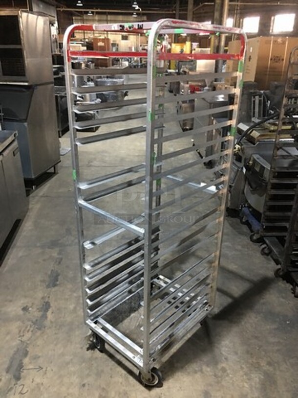 Metal Welded Pan Transport Rack! Holds Full Size Trays! On Casters! - Image 3 of 5