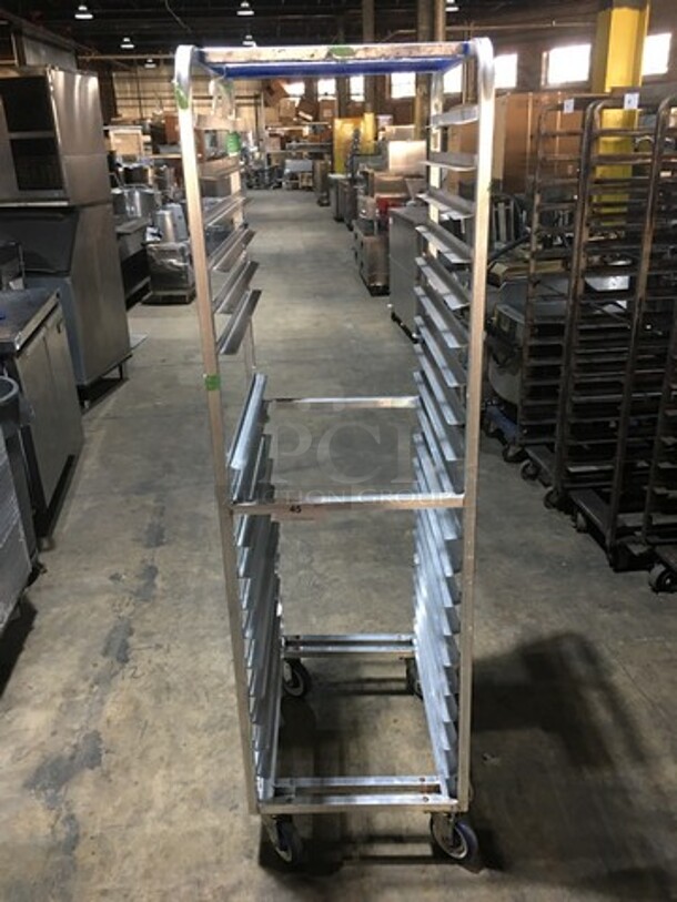 Heavy Duty Welded Pan Transport Rack! Holds Full Size Trays! On Casters!