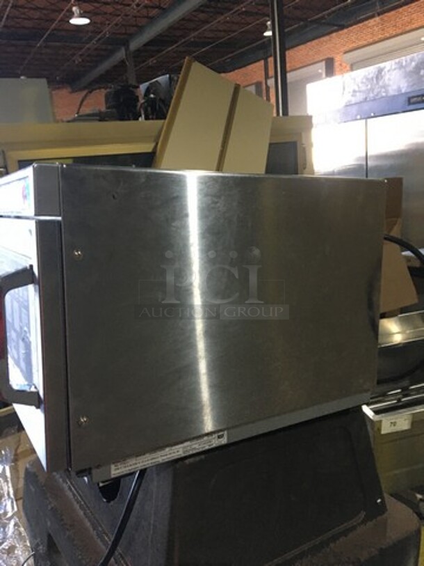 FAB! 2018 Late Model! Panasonic Commercial Countertop Microwave Oven! All Stainless Steel! With View Through Door! Model NE17521 Serial 6AD8250040! 208/230V 1Phase! Working When Removed! - Image 3 of 8