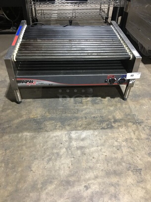 Great! APW Wyott Counter Top Hot Dog Roller Machine! Model HRS755T Serial 8179618090823! 208/240V 1 Phase! On Legs!  - Image 1 of 9