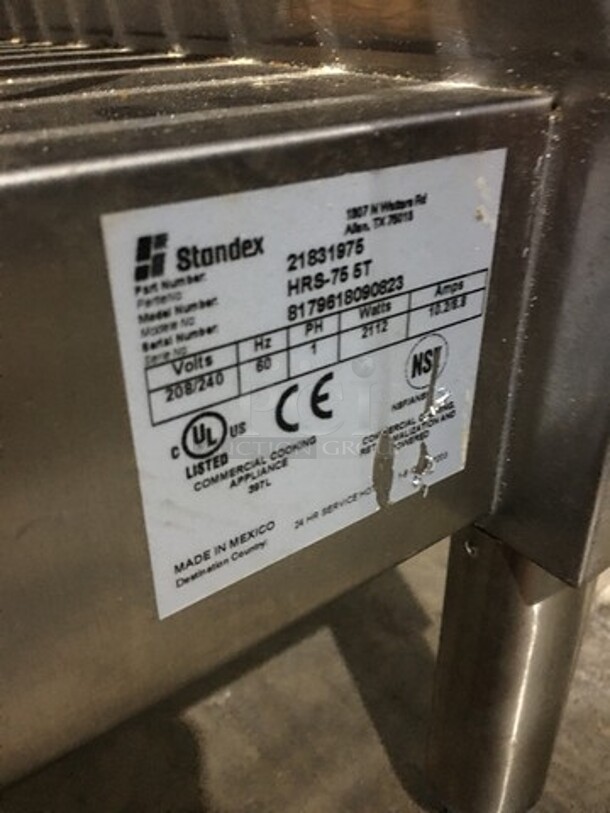 Great! APW Wyott Counter Top Hot Dog Roller Machine! Model HRS755T Serial 8179618090823! 208/240V 1 Phase! On Legs!  - Image 8 of 9