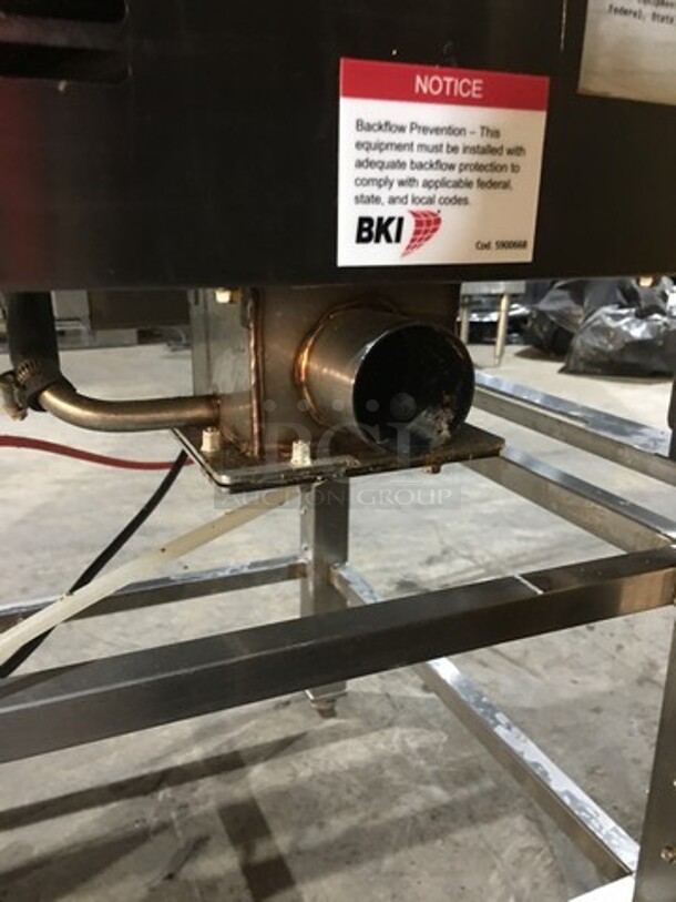 Amazing! 2013 BKI By Giorik Natural Gas Powered Floor Model Combi Convection Oven! Combi King Series!  On Stainless Steel Stand With Pan Holders! Model TG101R Serial 102112A-000014! Working When Removed!    - Image 9 of 10