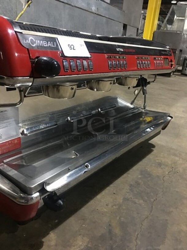 LaCimbali Countertop 3 Spout Espresso Machine! With Steam Wand! All Stainless Steel! Model M39DOSATRON Serial 1285005! 208/240V 1Phase! - Image 6 of 12