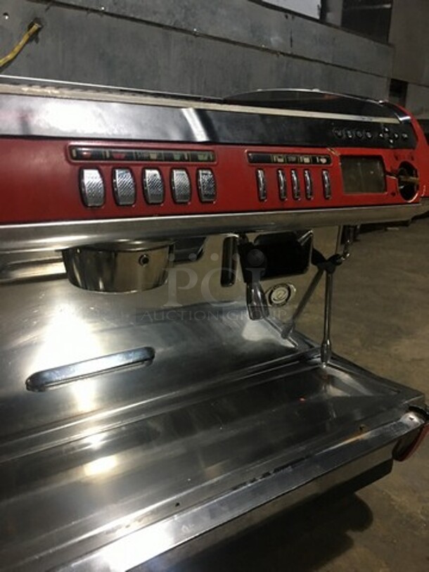LaCimbali Countertop 3 Spout Espresso Machine! With Steam Wand! All Stainless Steel! Model M39DOSATRON Serial 1285005! 208/240V 1Phase! - Image 8 of 12