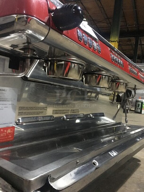 LaCimbali Countertop 3 Spout Espresso Machine! With Steam Wand! All Stainless Steel! Model M39DOSATRON Serial 1285005! 208/240V 1Phase! - Image 10 of 12
