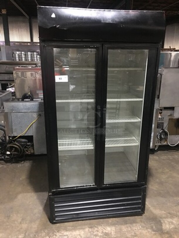 True Commercial 2 Door Reach In Refrigerator Merchandiser! With Poly Coated Racks! Model GDM35 Serial 5058063! 115V 1Phase!
