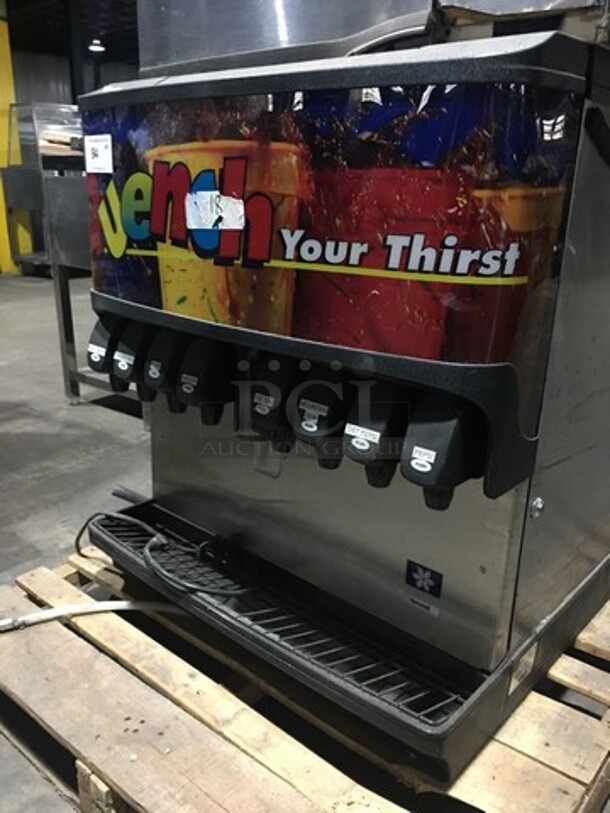 Manitowoc 8 Spout Beverage/Ice Dispensing Machine! With Stainless Steel Ice Machine! All Stainless Steel Body! Model SV200 Serial 610088058! 115V 1Phase! Ice Machine Model SD1203W Serial 110055054! 208/230V 1Phase! 2 X Your Bid! Makes One Unit! - Image 5 of 9