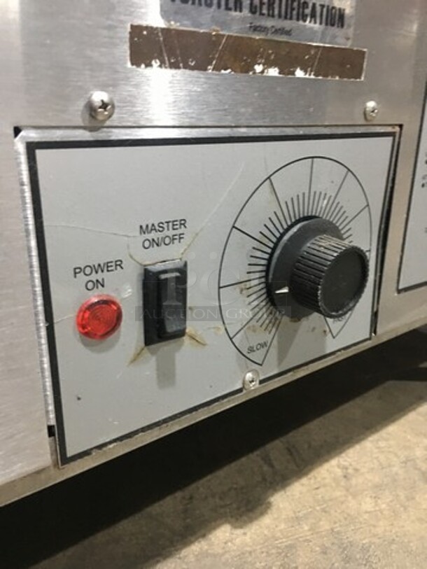 Star Holman Commercial Countertop Conveyor Toaster! All Stainless Steel! Model QT14B Serial COQT0807B0002! 208V 1Phase! On Legs!
 - Image 6 of 9