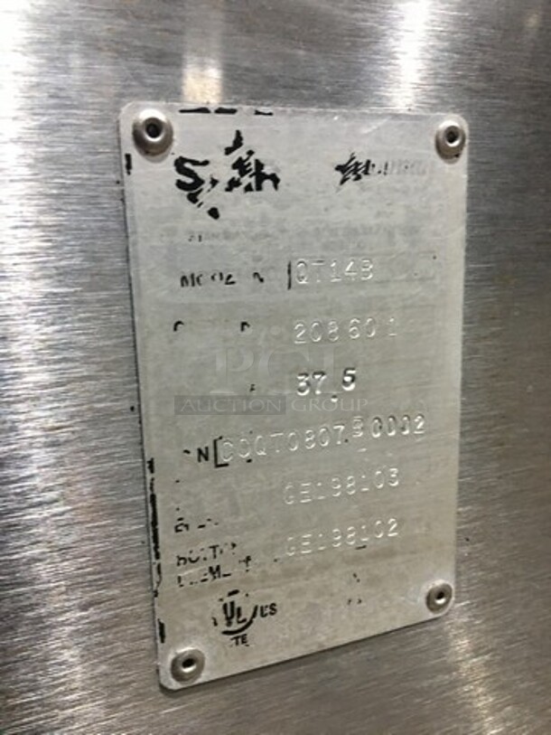 Star Holman Commercial Countertop Conveyor Toaster! All Stainless Steel! Model QT14B Serial COQT0807B0002! 208V 1Phase! On Legs!
 - Image 7 of 9