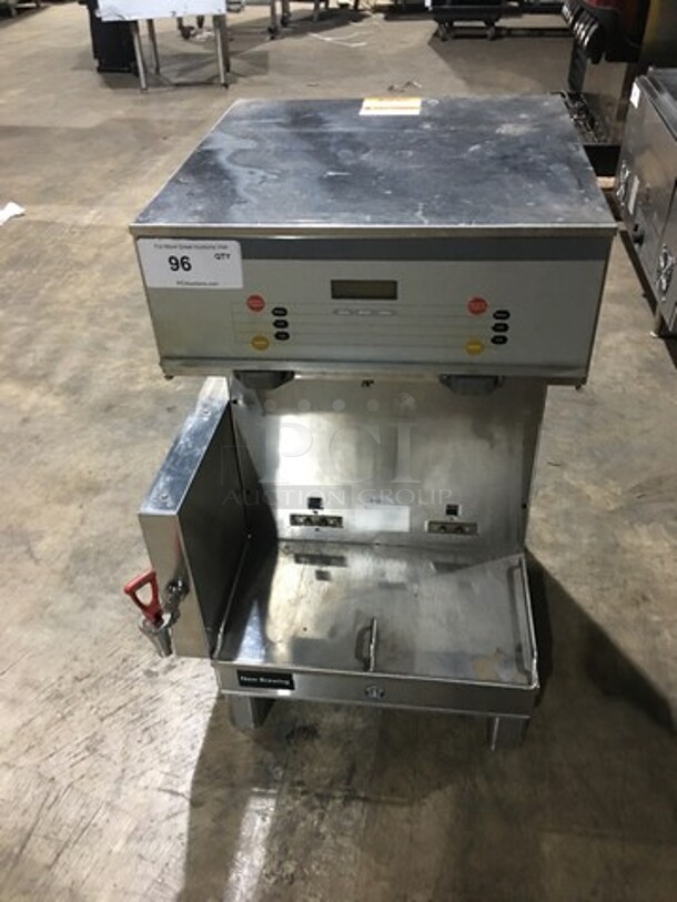 Bunn Commercial Countertop Dual Coffee Brewing Machine! All Stainless Steel! With Hot Water Line! On Legs!