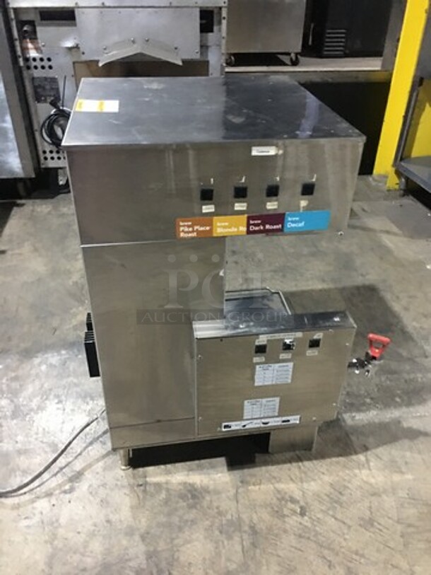 Bunn Commercial Countertop Dual Coffee Brewing Machine! All Stainless Steel! With Hot Water Line! On Legs! - Image 4 of 8